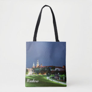 Schloss Wawel in der Nacht in Krakau, Polen Tasche
