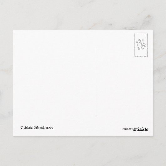 Schloss Wernigerode Postkarte (Rückseite)