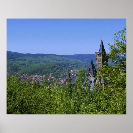 Schloss, Wernigerode, Sachsen Anhalt, Deutschland Poster (Vorne)