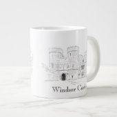 Schloss Windsor Iconic Sehenswürdigkeit Jumbo-Tasse (Vorderseite Rechts)