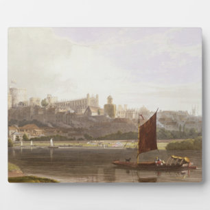 Schloss Windsor von der Wiese an der Themse Fotoplatte
