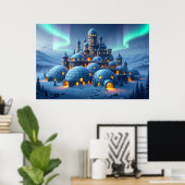Schloss Winter Hearth Poster (Heimbüro)
