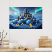 Schloss Winter Hearth Poster (Küche)