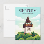 Schlossberg Uhrturm Österreich Postkarte (Vorne/Hinten)
