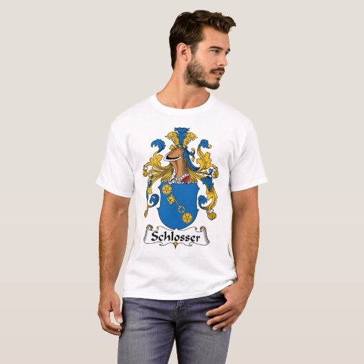 Schlosser Familienwappen T-Shirt (Vorne ganz)