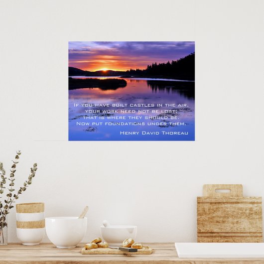 Schlösser in der Luft - Thoreau Poster (Küche)