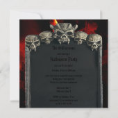 Schlösser u. Vampire-Schädel-(auf Rückseite) Einladung (Rückseite)