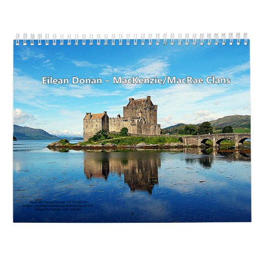 Schlösser von 13 schottischen Highland Clans Kalender (Rückseite)