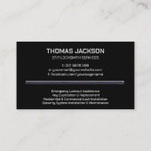 Schlosserdienste Visitenkarte (Rückseite)