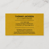 Schlosserdienste Visitenkarte (Rückseite)