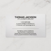 Schlosserdienste Visitenkarte (Rückseite)