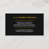 Schlosserdienste Visitenkarte (Rückseite)