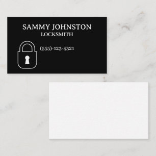 Schlosserin mit Schloss Visitenkarte