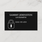 Schlosserin mit Schloss Visitenkarte (Vorderseite)