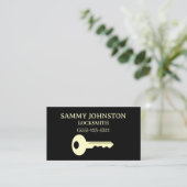 Schlosserin mit Schlüssel Visitenkarte (Stehend Vorderseite)