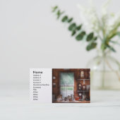 Schlossermeister - In der Uhrenreparaturwerkstatt Visitenkarte (Stehend Vorderseite)