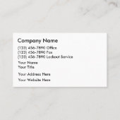 Schlossermeisterkarten Visitenkarte (Rückseite)