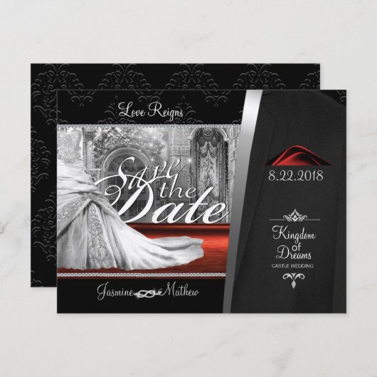 Schlosshochzeit Das Datum speichern Save The Date (Vorne/Hinten)