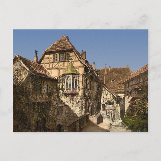 Schlosshof, Wartburg, Thüringen, Deutschland Postkarte (Vorderseite)