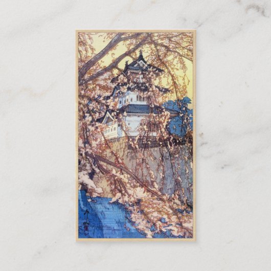 Schlossjapan-Schienbein hanga Yoshidas Hiroshi Visitenkarte (Vorderseite)