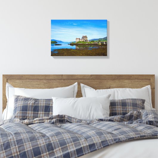 Schlosspark Eilean Donan, Schottlands Canvas-Druck Leinwanddruck (Insitu (Schlafzimmer))