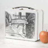 Schlosspencilart Monochrome Schwarz & Weiß Metall Brotdose (Beispiel)