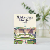 Schlossplatz Stuttgart Deutschland Postkarte (Stehend Vorderseite)