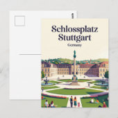 Schlossplatz Stuttgart Deutschland Postkarte (Vorne/Hinten)