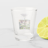 Schlossplatz Stuttgart Deutschland Schnapsglas (Rückseite)