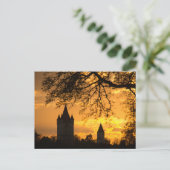 SCHLOSSTURM & KLEINER SCHLOSSTURM IN ABENDSTIMMUNG POSTKARTE (Stehend Vorderseite)