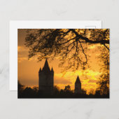 SCHLOSSTURM & KLEINER SCHLOSSTURM IN ABENDSTIMMUNG POSTKARTE (Vorne/Hinten)