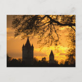SCHLOSSTURM & KLEINER SCHLOSSTURM IN ABENDSTIMMUNG POSTKARTE (Vorderseite)