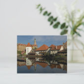 Schlossturm, Moldau, Cesky Krumlov, Postkarte (Stehend Vorderseite)