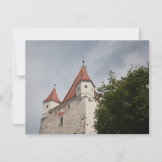 SCHLOSSTURM VON BURG HAAG IN OBERAYERN MIT BAUM POSTKARTE