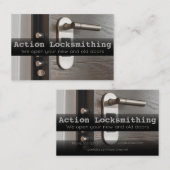 Schlossverriegelung und sichere Visitenkarte (Vorne/Hinten)