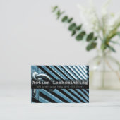 Schlossverriegelung und sichere Visitenkarte (Stehend Vorderseite)