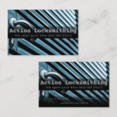 Schlossverriegelung und sichere Visitenkarte (Vorne/Hinten)