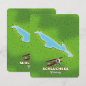 Schluchsee Deutschland Karte Reiseplakat (Vorne/Hinten)