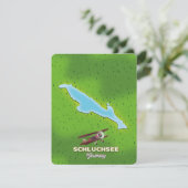 Schluchsee Deutschland Karte Reiseplakat (Stehend Vorderseite)