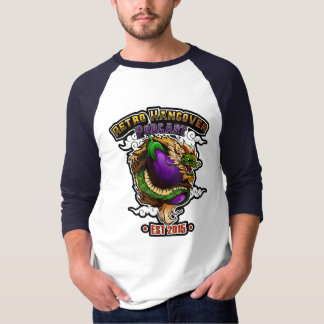 Schlucht des T-Shirts Eggplant Dragon 3/4 Sleeve R