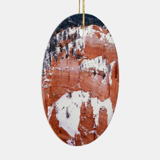 Schlucht Utah ParkSnowy Bryce Keramik Ornament (Rechts)