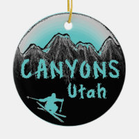 Schlucht-Utah-Skifahrer