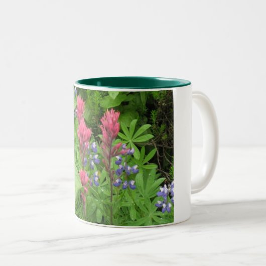Schlucht-Wildblumen Zweifarbige Tasse (VorderseiteRechts)