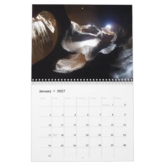 Schluchten des Südwestens Kalender (Jan 2027)