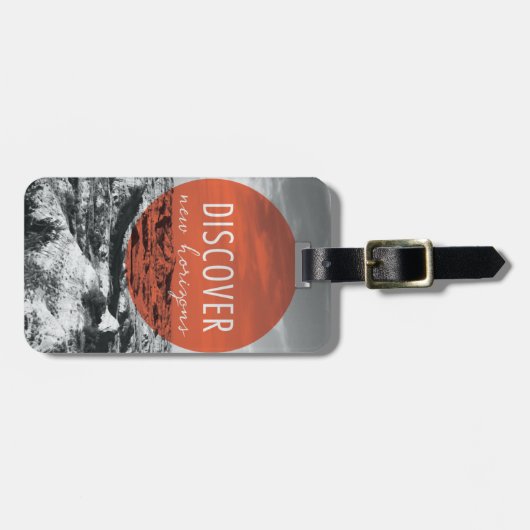 Schluchten | entdecken New Horizons-Zitat Gepäckanhänger (Vorderseite horizontal)