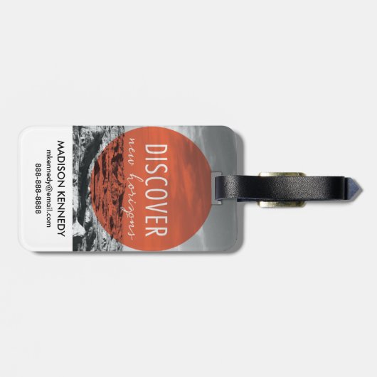 Schluchten | entdecken New Horizons-Zitat Gepäckanhänger (Rückseite horizontal)