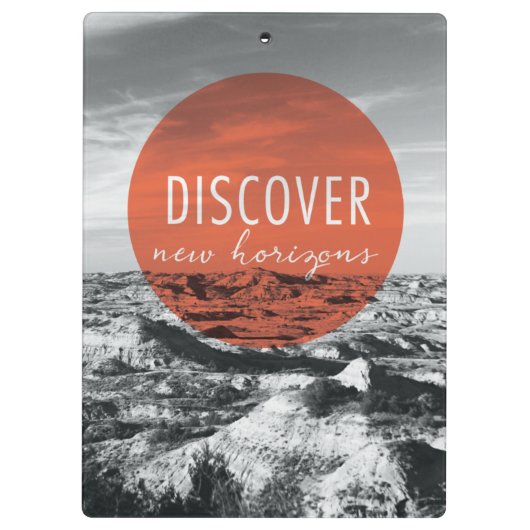 Schluchten | entdecken New Horizons-Zitat Klemmbrett (Rückseite)