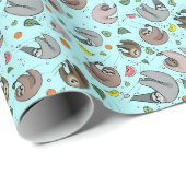 Schluchten in Blau Geschenkpapier (Rolleneckpunkt)