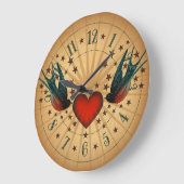Schluchten und Sterne Tattoo Art Große Wanduhr (Winkel)