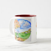 Schluchzt im Herbst Zweifarbige Tasse (Vorderseite Links)